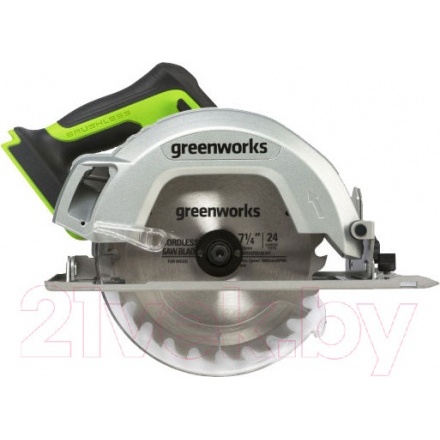 Дисковая пила Greenworks GD24CS бесщеточная 24V / 1500907 (без АКБ и ЗУ) Дисковая пила Greenworks GD24CS бесщеточная 24V / 1500907 (без АКБ и ЗУ)