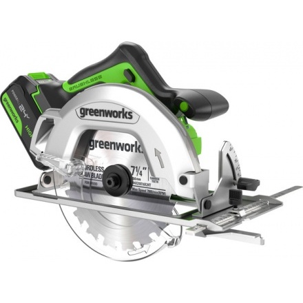 Дисковая пила Greenworks GD24CS бесщеточная 24V / 1500907CUG (с АКБ 5Ач и ЗУ) Дисковая пила Greenworks GD24CS бесщеточная 24V / 1500907CUG (с АКБ 5Ач и ЗУ)