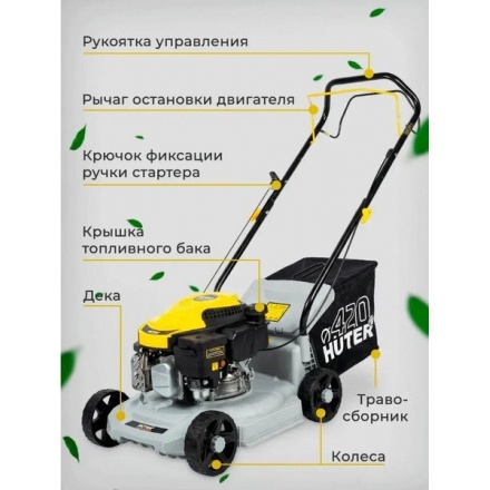 Газонокосилка бензиновая Huter GLM-420 Pro Mpex (900/70/3/65) Газонокосилка бензиновая Huter GLM-420 Pro Mpex (900/70/3/65)