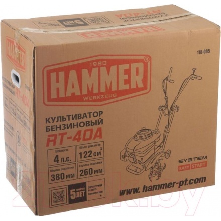 Миникультиватор бензиновый Hammer RT-40A (66696) Миникультиватор бензиновый Hammer RT-40A (66696)