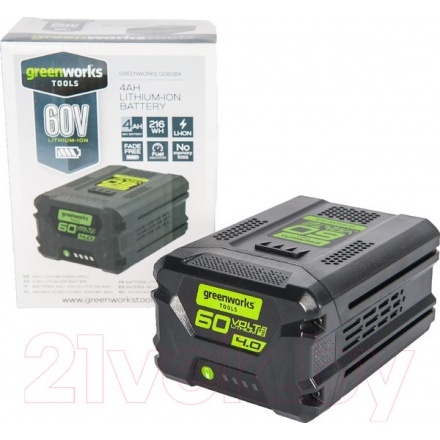 Аккумулятор для электроинструмента Greenworks G60B4 (2918407) Аккумулятор для электроинструмента Greenworks G60B4 (2918407)