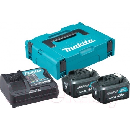 Набор аккумуляторов для электроинструмента Makita BL1041B с зарядным DC10SB (197641-2) Набор аккумуляторов для электроинструмента Makita BL1041B с зарядным DC10SB (197641-2)