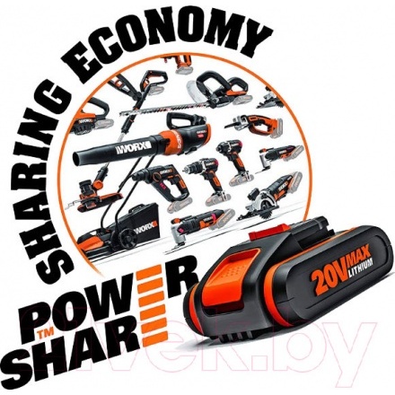 Набор аккумуляторов для электроинструмента Worx WA3551.1 + зарядное устройство WA3880 Набор аккумуляторов для электроинструмента Worx WA3551.1 + зарядное устройство WA3880