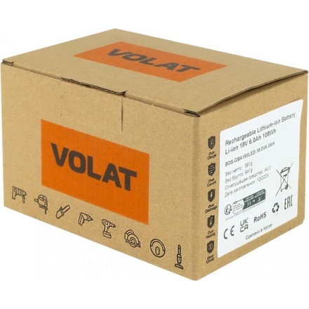 Аккумулятор для электроинструмента VOLAT VT-BOS-GBA180-18.0V6.0AH Аккумулятор для электроинструмента VOLAT VT-BOS-GBA180-18.0V6.0AH