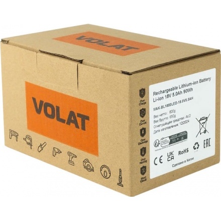 Аккумулятор для электроинструмента VOLAT VT-MAK-BL1850LED-5 Аккумулятор для электроинструмента VOLAT VT-MAK-BL1850LED-5