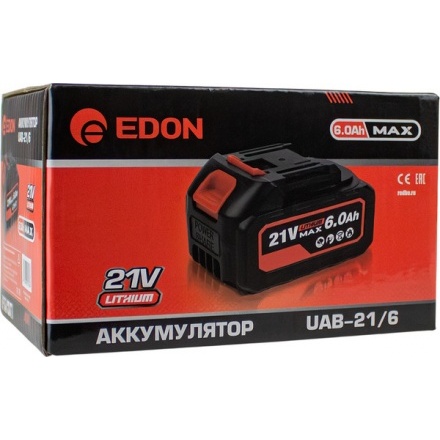 Аккумулятор для электроинструмента Edon UAB-21/6.0 / 22684_1 Аккумулятор для электроинструмента Edon UAB-21/6.0 / 22684_1