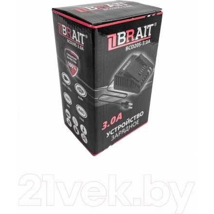 Зарядное устройство для электроинструмента Brait BCD20S-3.0A Зарядное устройство для электроинструмента Brait BCD20S-3.0A
