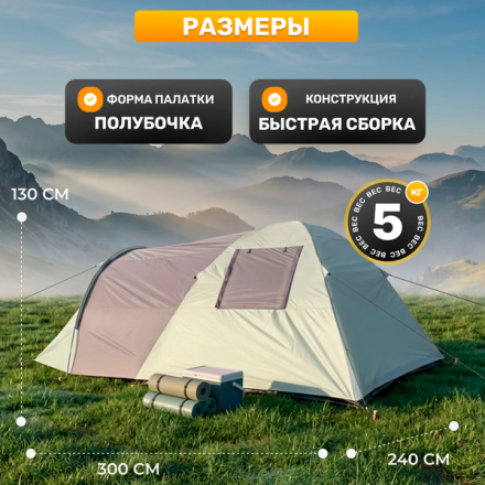 Палатка Sundays ZC-TT014 (темно-серый/светло-серый) Палатка Sundays ZC-TT014 (темно-серый/светло-серый)