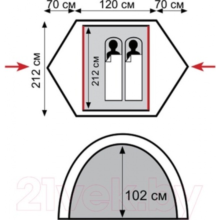 Палатка Tramp Colibri 2 V2 / TRT-34 Палатка Tramp Colibri 2 V2 / TRT-34