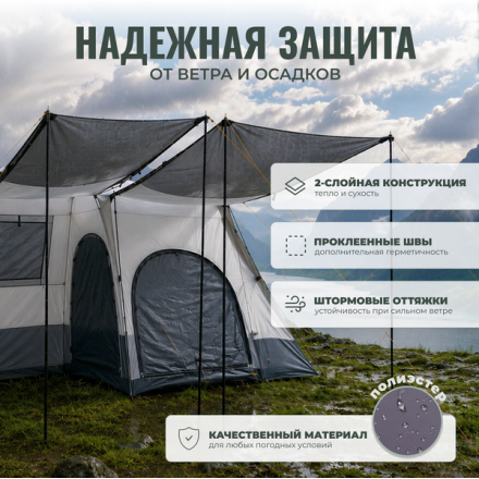 Палатка Lanyu 1123 (темно-серый/светло-серый) Палатка Lanyu 1123 (темно-серый/светло-серый)