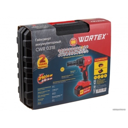 Гайковерт Wortex CWR 0318 0329229 (с 1-м АКБ, кейс, оснастка) Гайковерт Wortex CWR 0318 0329229 (с 1-м АКБ, кейс, оснастка)