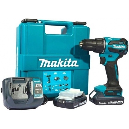 Ударная дрель-шуруповерт Makita LXT Basic DHP490WVE (с 2-мя АКБ, кейс) Ударная дрель-шуруповерт Makita LXT Basic DHP490WVE (с 2-мя АКБ, кейс)