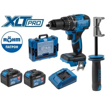 Ударная дрель-шуруповерт Bull SR 1806 R-series Xcase XLTpro 2329060 (с 2-мя АКБ, кейс) Ударная дрель-шуруповерт Bull SR 1806 R-series Xcase XLTpro 2329060 (с 2-мя АКБ, кейс)