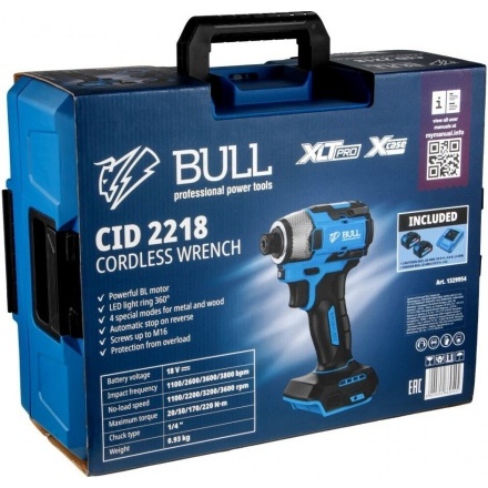 Винтоверт Bull CID 2218 1329954 (с 2-мя АКБ, кейс) Винтоверт Bull CID 2218 1329954 (с 2-мя АКБ, кейс)