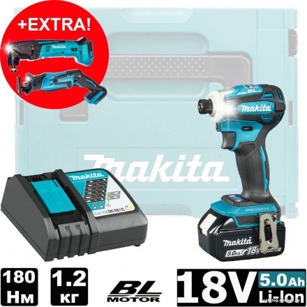 Винтоверт Makita DTD172RT1J (с 1-м АКБ, кейс) Винтоверт Makita DTD172RT1J (с 1-м АКБ, кейс)