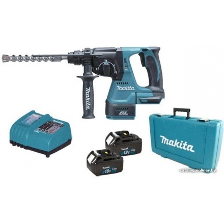 Перфоратор Makita DHR242RFE (с 2-мя АКБ, кейс) Перфоратор Makita DHR242RFE (с 2-мя АКБ, кейс)