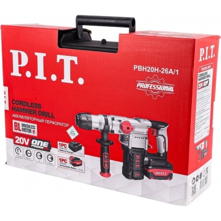 Перфоратор P.I.T. PBH20H-26A/1 (с 1-им АКБ, кейс) Перфоратор P.I.T. PBH20H-26A/1 (с 1-им АКБ, кейс)