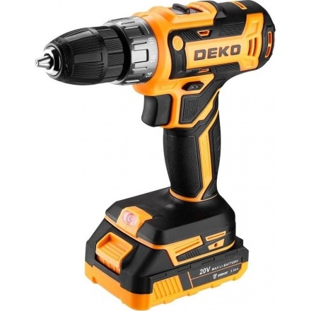 Дрель-шуруповерт Deko Banger 20V ONE+ 083-1109 (с 2-мя АКБ, кейс) Дрель-шуруповерт Deko Banger 20V ONE+ 083-1109 (с 2-мя АКБ, кейс)