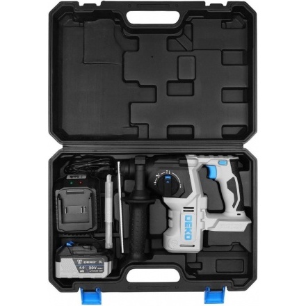 Перфоратор Deko ZKCH20 PRO MAX 081-1079 (с 1-им АКБ, кейс) Перфоратор Deko ZKCH20 PRO MAX 081-1079 (с 1-им АКБ, кейс)