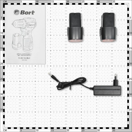 Дрель-шуруповерт Bort BAB-16-BLK 93414868 (с 2-мя АКБ, кейс) Дрель-шуруповерт Bort BAB-16-BLK 93414868 (с 2-мя АКБ, кейс)