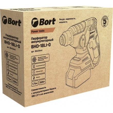 Перфоратор Bort BHD-18Li-0 93413441 (без АКБ) Перфоратор Bort BHD-18Li-0 93413441 (без АКБ)