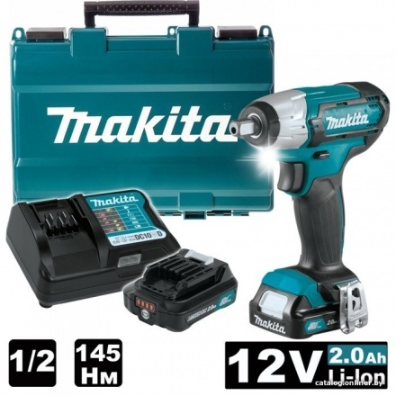 Гайковерт Makita TW141DWAE (с 2-мя АКБ, кейс) Гайковерт Makita TW141DWAE (с 2-мя АКБ, кейс)