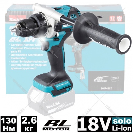 Дрель-шуруповерт аккумуляторная Makita DHP486Z Дрель-шуруповерт аккумуляторная Makita DHP486Z