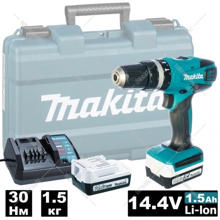 Дрель-шуруповерт аккумуляторная MAKITA HP 347 DWE