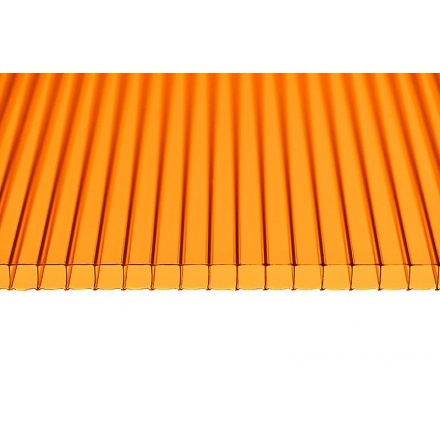 Сотовый поликарбонат 10мм оранжевый ULTRAMARIN