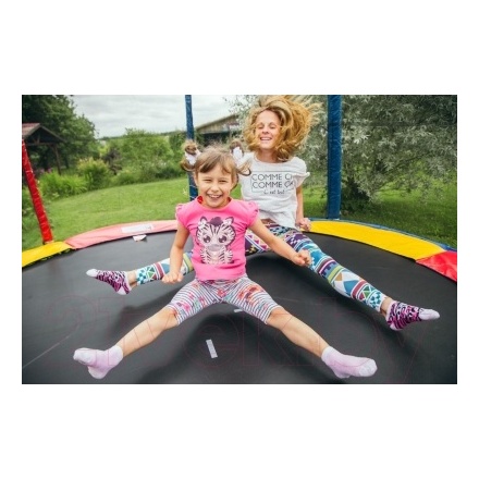 Батут Sundays Acrobat-D374 (с сеткой, разноцветный) Батут Sundays Acrobat-D374 (с сеткой, разноцветный)