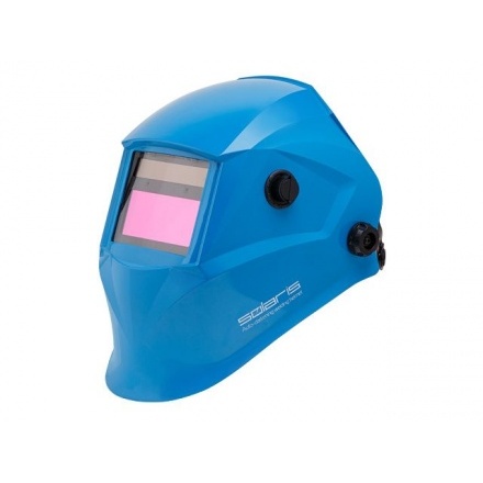 Щиток сварщика с самозатемняющимся светофильтром Solaris ASF520S (голубой глянец)
