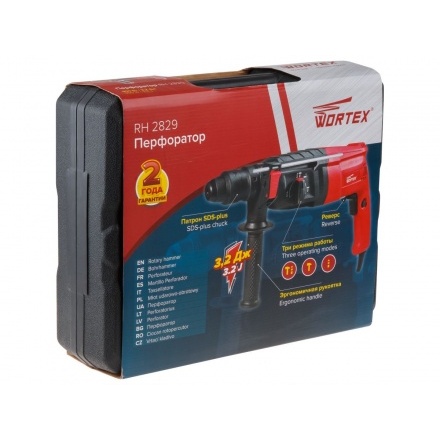 Перфоратор WORTEX RH 2829 в чемодане + 2 зубила, 3 сверла Перфоратор WORTEX RH 2829 в чемодане + 2 зубила, 3 сверла