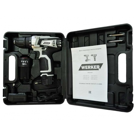 Дрель-шуруповерт Werker CD 1202 Li с 2-мя АКБ Дрель-шуруповерт Werker CD 1202 Li с 2-мя АКБ