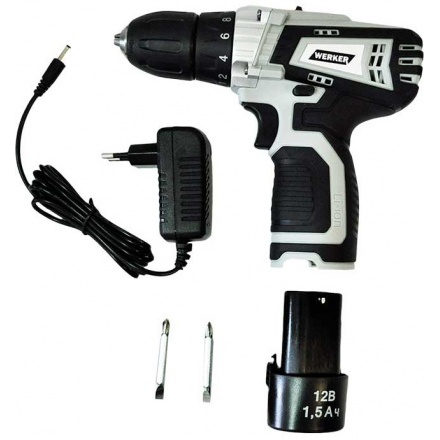 Дрель-шуруповерт Werker CD 1202 Li с 2-мя АКБ Дрель-шуруповерт Werker CD 1202 Li с 2-мя АКБ