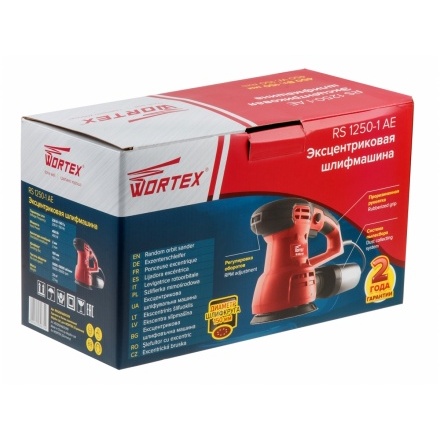 Эксцентриковая шлифмашина WORTEX RS 1250-1 AE в коробке Эксцентриковая шлифмашина WORTEX RS 1250-1 AE в коробке