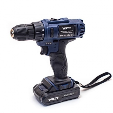 Дрель-шуруповерт WATT WAS-18Li-2 1.018.031.12 Дрель-шуруповерт WATT WAS-18Li-2 1.018.031.12
