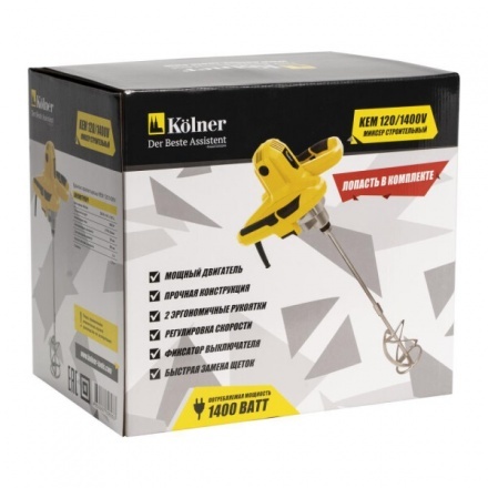 Дрель-миксер Kolner KEM 120/1400V (кн120-1400в) Дрель-миксер Kolner KEM 120/1400V (кн120-1400в)