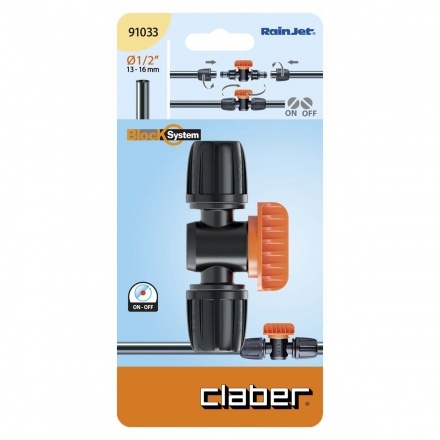 Муфта с запорным клапаном Claber 1/2 Муфта с запорным клапаном Claber 1/2