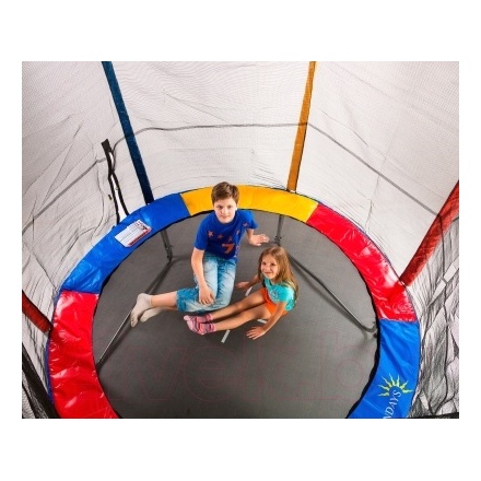 Батут Sundays Acrobat-D374 (с сеткой, разноцветный) Батут Sundays Acrobat-D374 (с сеткой, разноцветный)