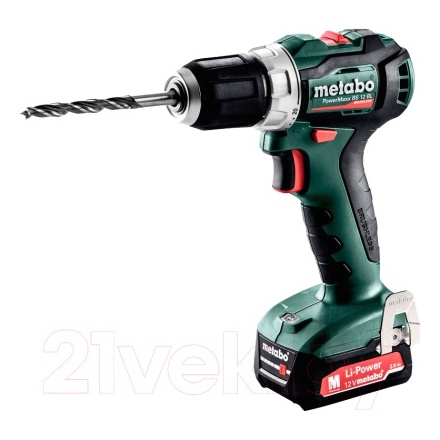 Профессиональная дрель-шуруповерт Metabo Powermaxx BS 12 BL (601038500)