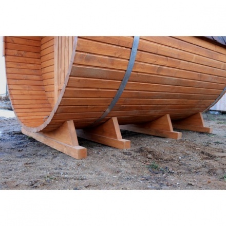 Баня-бочка ComfortProm 2 метра с печным узлом + крыльцо Баня-бочка ComfortProm 2 метра с печным узлом + крыльцо