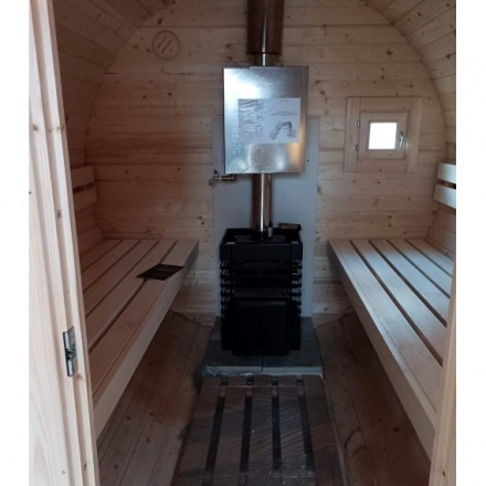 Баня квадро-бочка ComfortProm 3 метра + крыльцо, печной узел и предбанник Баня квадро-бочка ComfortProm 3 метра + крыльцо, печной узел и предбанник