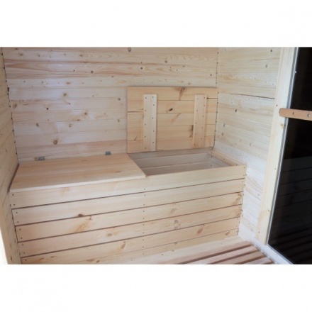 Баня квадро-бочка ComfortProm 5 метров с печным узлом, предбанником и помывочной + крыльцо Баня квадро-бочка ComfortProm 5 метров с печным узлом, предбанником и помывочной + крыльцо