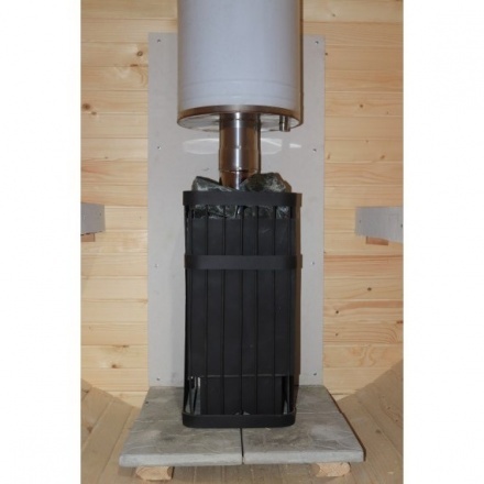 Баня-бочка ComfortProm 2 метра с печным узлом + козырек Баня-бочка ComfortProm 2 метра с печным узлом + козырек