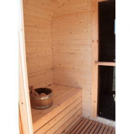 Баня квадро-бочка ComfortProm 5 метров с печным узлом, предбанником, помывочной + козырек Баня квадро-бочка ComfortProm 5 метров с печным узлом, предбанником, помывочной + козырек