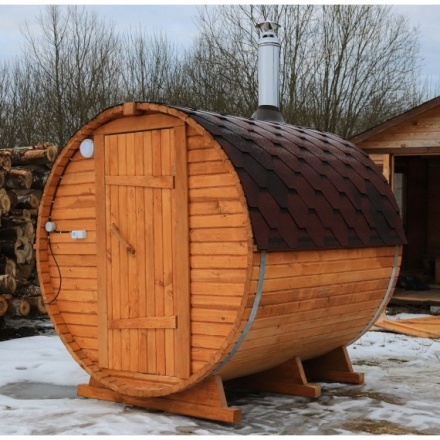 Баня-бочка ComfortProm 2 метра с печным узлом Баня-бочка ComfortProm 2 метра с печным узлом