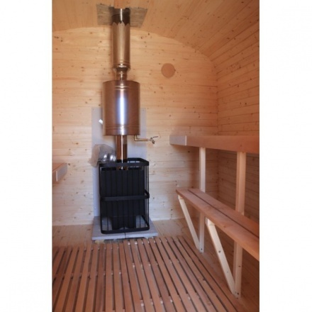 Баня квадро-бочка ComfortProm 4 метра с печным узлом Баня квадро-бочка ComfortProm 4 метра с печным узлом