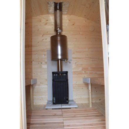 Баня квадро-бочка ComfortProm 3 метра с печным узлом и предбанником Баня квадро-бочка ComfortProm 3 метра с печным узлом и предбанником