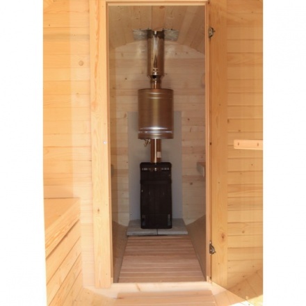 Баня-бочка ComfortProm 4 метра с печным узлом Баня-бочка ComfortProm 4 метра с печным узлом
