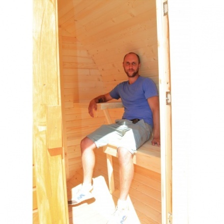 Баня-бочка ComfortProm 4 метра с печным узлом Баня-бочка ComfortProm 4 метра с печным узлом